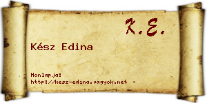 Kész Edina névjegykártya